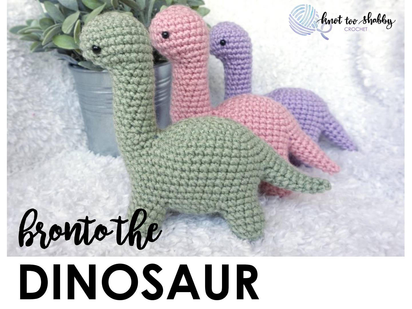 PATTERN No Sew Amigurumi Crochet Pattern Bronto the Dinosaur Etsy