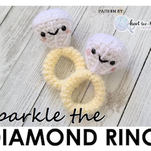 PATTERN: Amigurumi Crochet Pattern, Engagement Ring, Diamond Ring