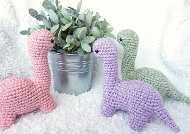 PATTERN: No Sew Amigurumi Crochet Pattern, Bronto the Dinosaur Plush , Brontosaurus, Dino, Amigurumi Pattern, Crochet Pattern image 3