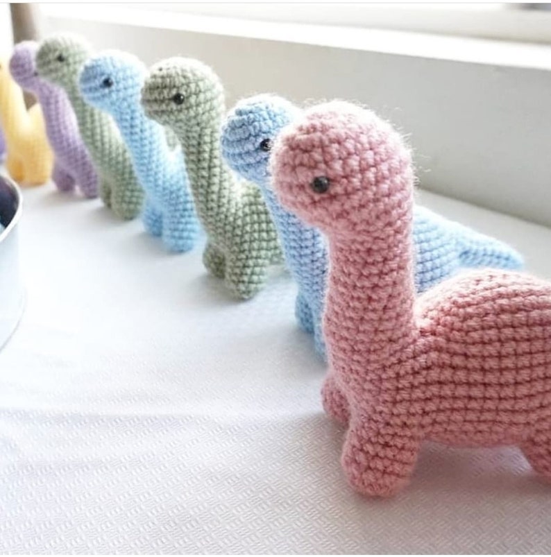 PATTERN: No Sew Amigurumi Crochet Pattern Bronto the Dinosaur image 6