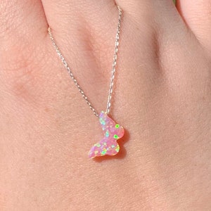 Fire Opal Butterfly Necklace: Sterling Silver Delicate Chain