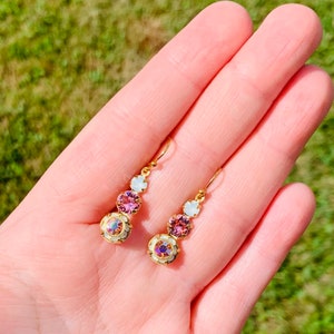 Crystal dangle earrings/ wedding earrings/bride earrings