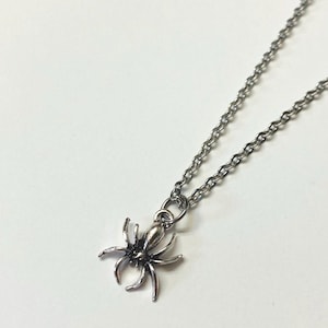 Spider Necklace with a stainless steel chain