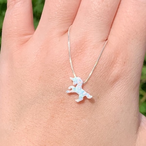 Opal unicorn necklace outlet
