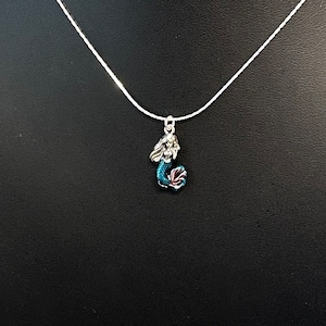 Ariel necklace, Mermaid necklace sterling silver