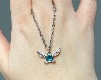Video Game Fairy Charm necklace, Stainless Steel Chain