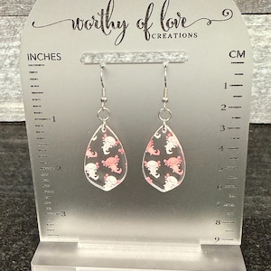 Acrylic Axolotl Earrings: Stainless Steel Posts, Playful Style