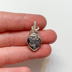 Sterling silver agate  heart shaped pendant