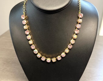 Swarovski Crystal Princess Aurora necklace 18 karat gold plated