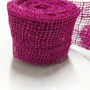 Bleached Jute Ribbon Roll: 5m Craft & Floral Decoration