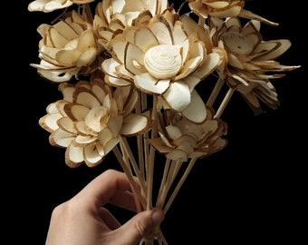 10 x Sola Sliced Flower Stemmed - Wedding Flowers - Bridal Bouquets - Floral Arrangement - Florist Supplies