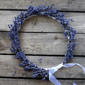 Dried Lavender Bridal Flower Crown - Wedding Crown - For Brides, For Bridesmaids, For Flower Girls