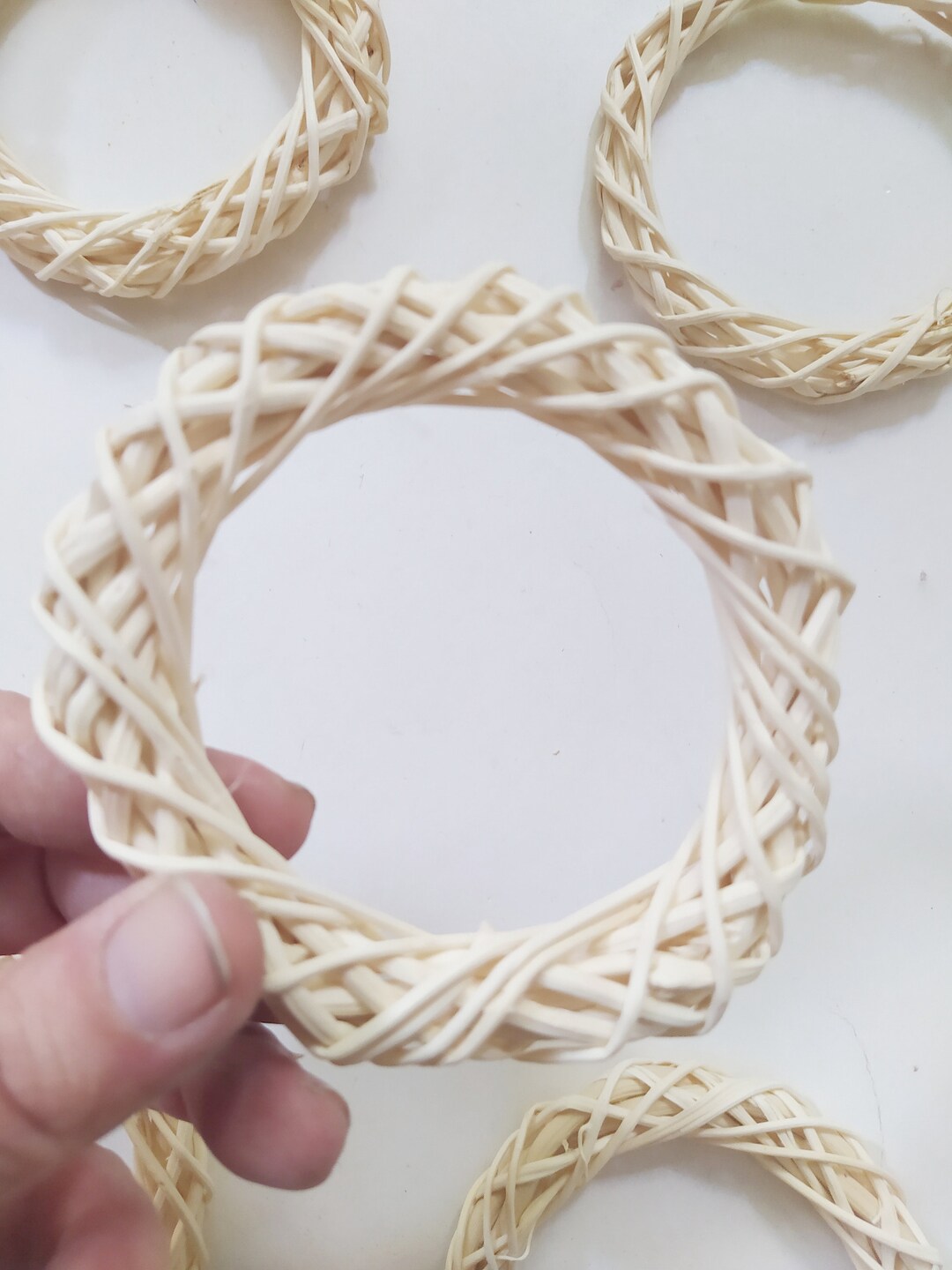 Dried Bleached Wicker Wreaths Home Decor Florist Supplies Pack of 10 Etsy