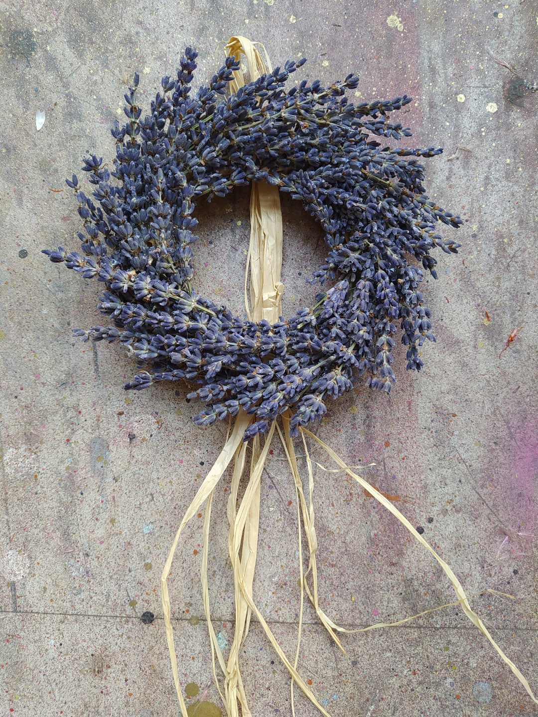 MINI French Lavender Wreath Dried Lavender Wreath Kitchen Herb Wreath