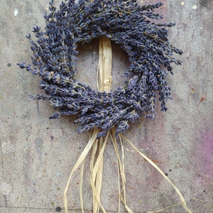 MINI French Lavender Wreath - Dried Lavender Wreath - Kitchen Herb Wreath