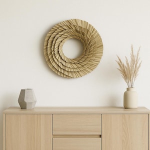 15&#39;&#39; Palm Wreath - Beach Decoration - Wedding Decoration - Minimal Art