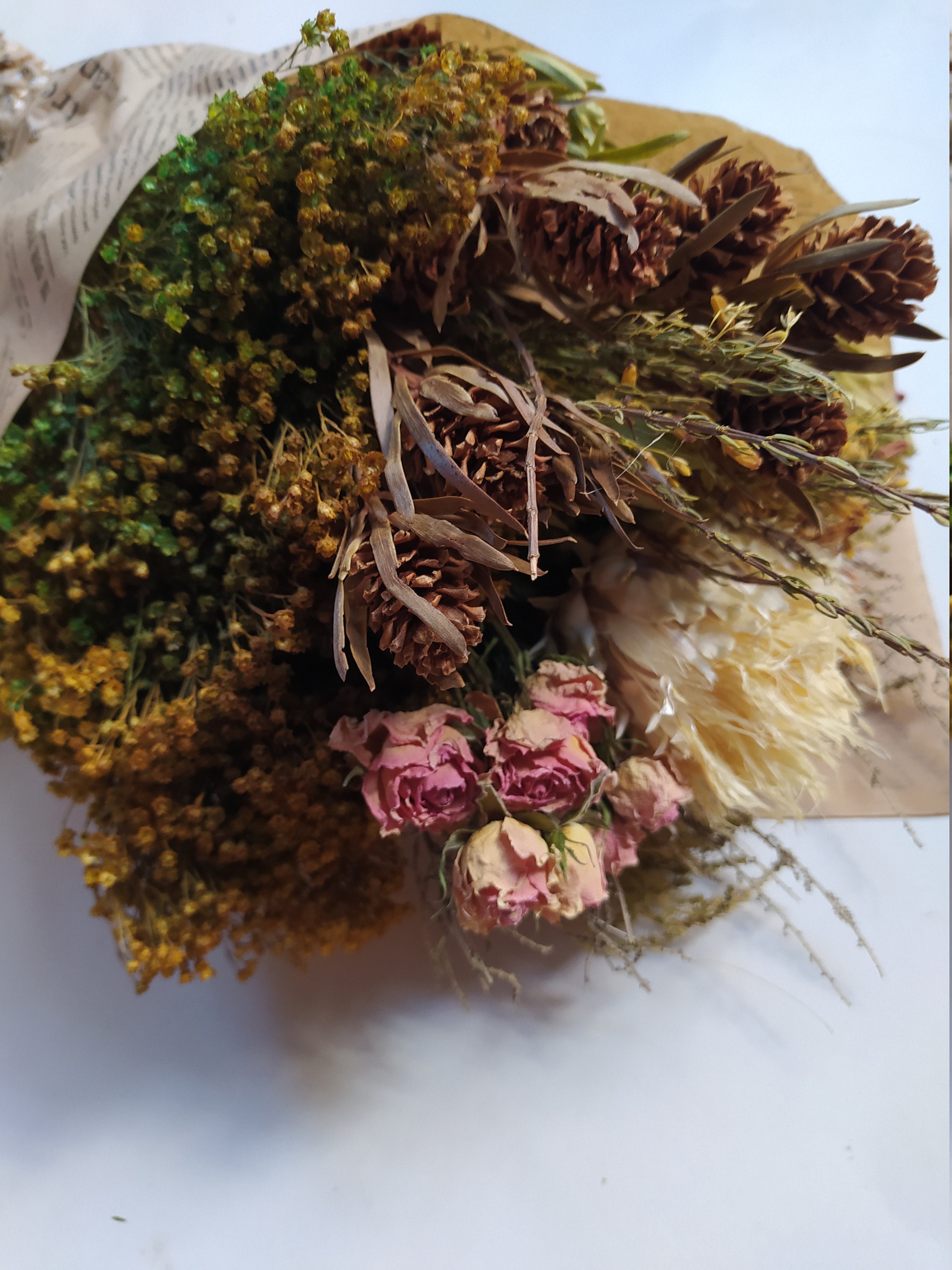 Beau bouquet de fleurs exotiques séchées Automne - Etsy France