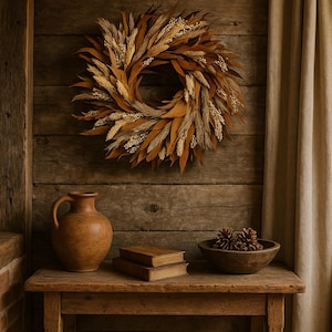Dried Eucalyptus Wreath: Handmade Neutral Farmhouse Decor