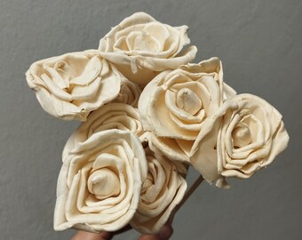 10 x Sola Roses 6 cm Stemmed - Wedding Flowers - Bridal Bouquets - Floral Arrangement