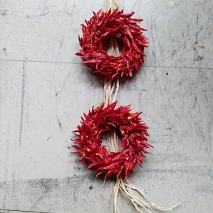 Dried Red Chili Pepper Wreath: Kitchen Decor Centerpiece