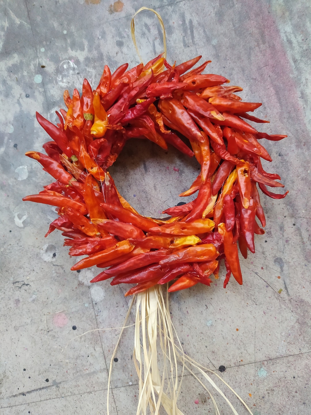 MINI Red Hot Chili Pepper Wreath Dried Chili Pepper Wreath Etsy