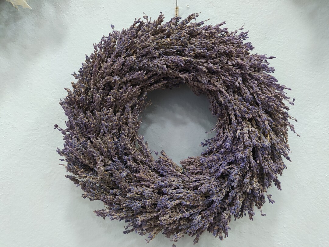 French Lavender Wreath Dried Lavender Wreath Kitchen Herb Wreath Etsy