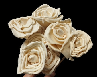 10 x Sola Roses 6 cm Stemmed - Wedding Flowers - Bridal Bouquets - Floral Arrangement