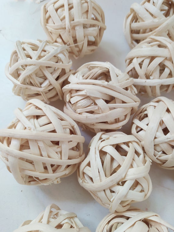 Cane Wicker Balls BLEACHED White Balinese Home Decoration Etsy Australia