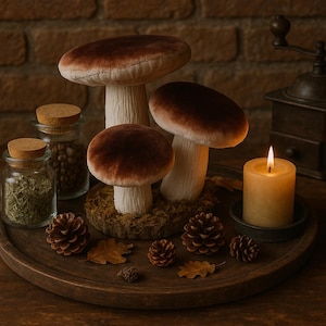 Artificial Mushroom Ornament - Very Realistic - Home Decoration - Gift - Fall Decor