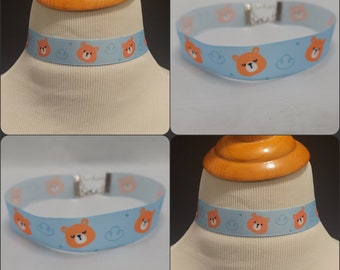 Teddy Bear Choker Necklace