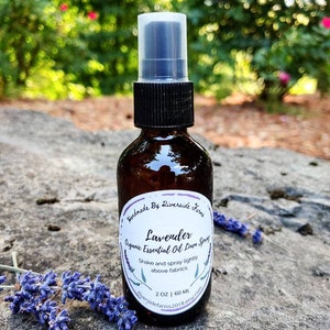 Natural Linen Spray | Room Spray | 2 oz Glass Bottle | Essential Oil | Organic | Home Fragrance | Car Freshner