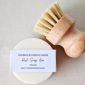 Solid Dish Bar | Non-Toxic | Eco Friendly | Natural | Zero Waste | Kitchen Soap | Dishwashing | Citrus Eucalyptus | Essential Oils