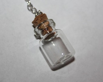 Mini Vial Bottle Bottle with Cork Accessories - Chokers, Earrings, Cell Charms, Keychains, Necklaces, etc