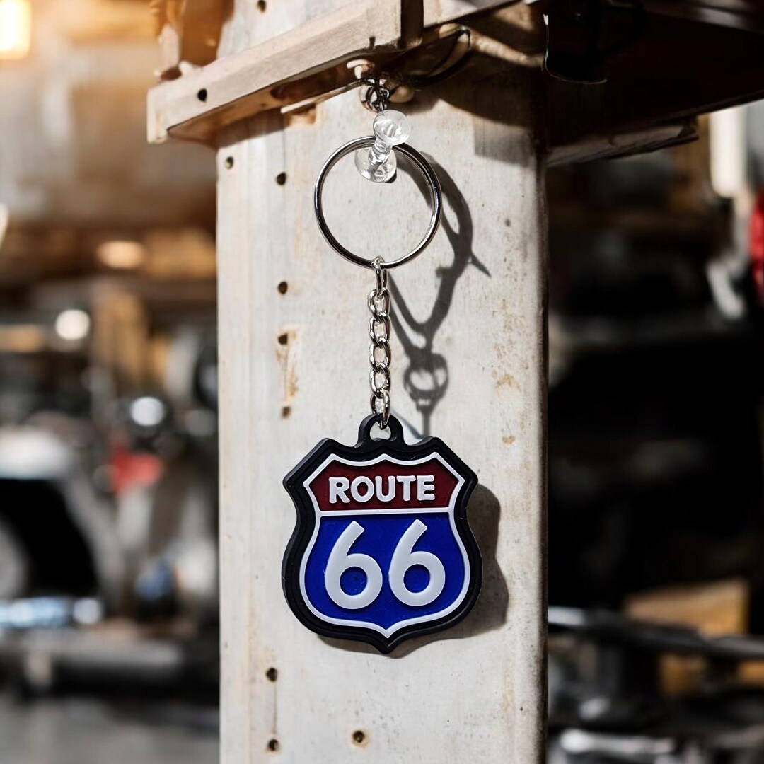Route Sign Keychain Route 66 Keychain | Historic Route 66 Road Trip Souvenir | Centennial ...