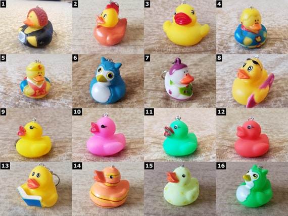 Rubber Duck Key Chains Cute Rubber Ducky Party Favors 