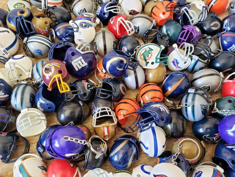Football Helmet Party Favor Keychains Bulk Buy Wholesale Etsy