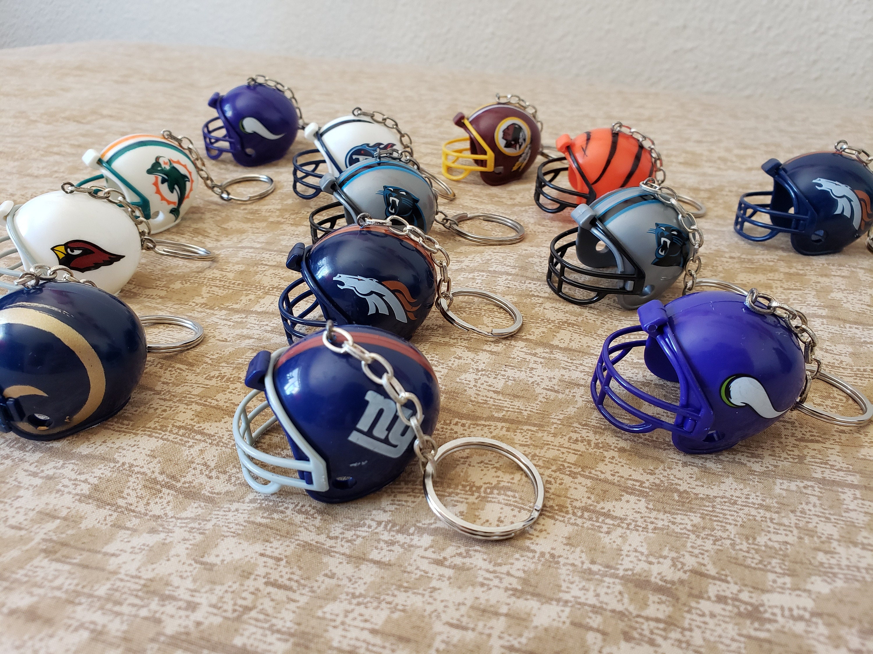 Football Helmet Party Favor Keychains Bulk Buy Wholesale Bundle