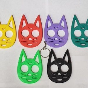 Cute Cat Keychain, Safety Charm Decorations Sailor Moon Luna choose your color!