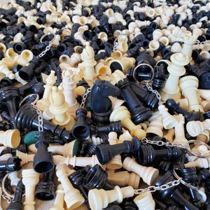 Chess Piece Keychain or Necklace Accessories - Bulk Buy Wholesale Bundle Lot - Queen&#39;s Gambit