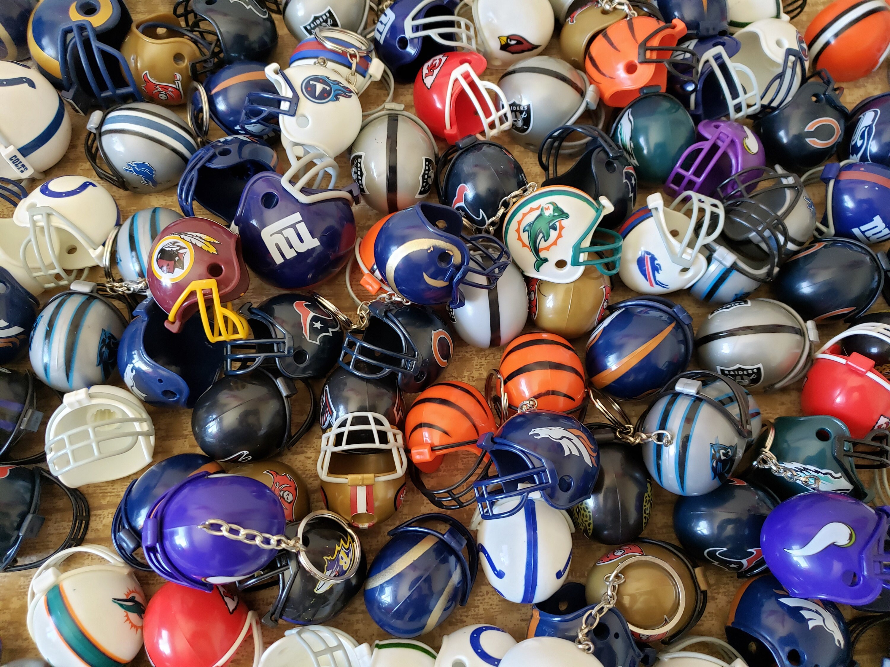 Football Helmet Party Favor Keychains Bulk Buy Wholesale Bundle Key Chains