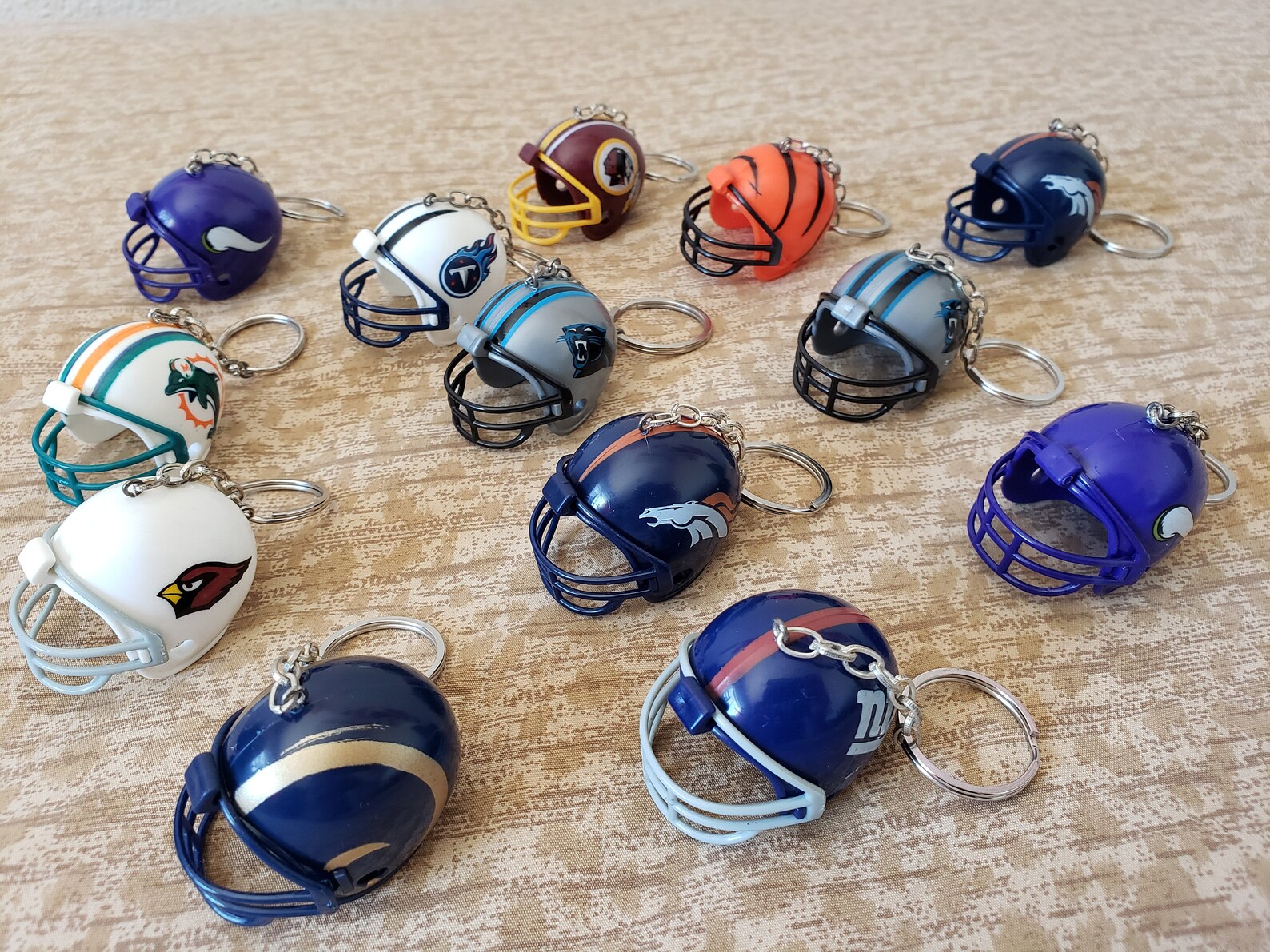 Football Helmet Party Favor Keychains Bulk Buy Wholesale Bundle Key