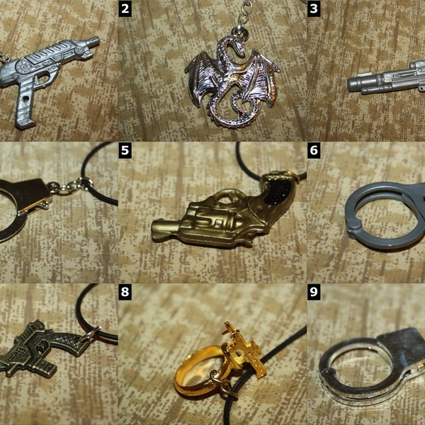 Weapons, Skulls, and Hardcore Hardware Necklaces and Keychains - Party Favors