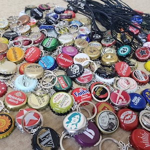 Bottle Cap Party Favor Key Chains OR Necklaces - Bulk Buy Wholesale Bundle