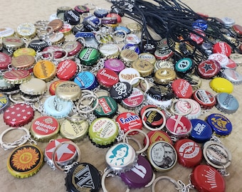 Bottle Cap Party Favor Key Chains OR Necklaces - Bulk Buy Wholesale Bundle