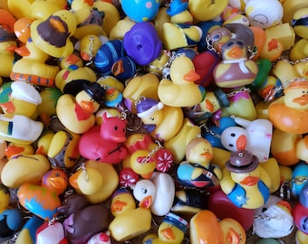 Rubber Duck Party Favor Key Chains - Bulk Buy Wholesale Bundle