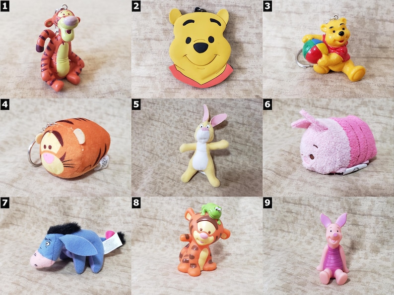 Porte-clés Disney Winnie l'ourson CHOISISSEZ-EN UN Walt Disney Cadeaux d'anniversaire image 1