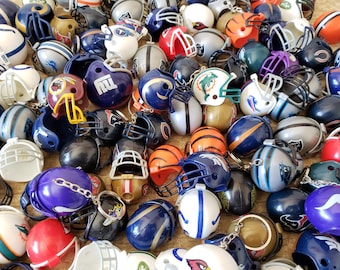 Football Helmet Party Favor Keychains - Bulk Buy Wholesale Bundle Key Chains