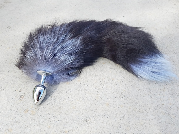 Fox Tail Butt Plug Black Stainless Steel With Large Faux Fox Etsy Fox Tail Butt Plug Black Stainless Steel With Large Faux Fox Etsy