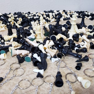 Chess Piece Keychain or Necklace Accessories Bulk Buy Wholesale Bundle Lot Queen's Gambit image 2