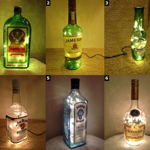 Alcohol Lighting Bottle Lamps - SELECT ONE